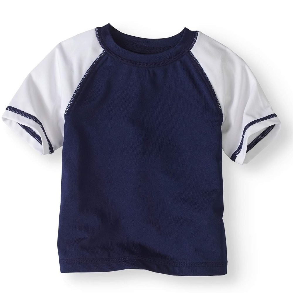 Baby Boys Healthtex Navy Rashguard Swim Shirt UPF 50+ Size 12 mo 18 mo 24 mo NWT